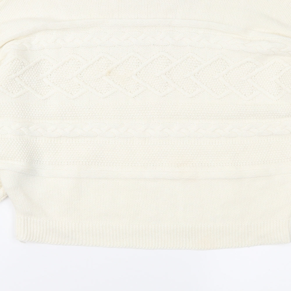 Miss Selfridge Womens Ivory Knit Pullover Jumper Size 8