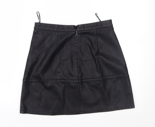 New Look Womens Black A-Line Skirt Size 10