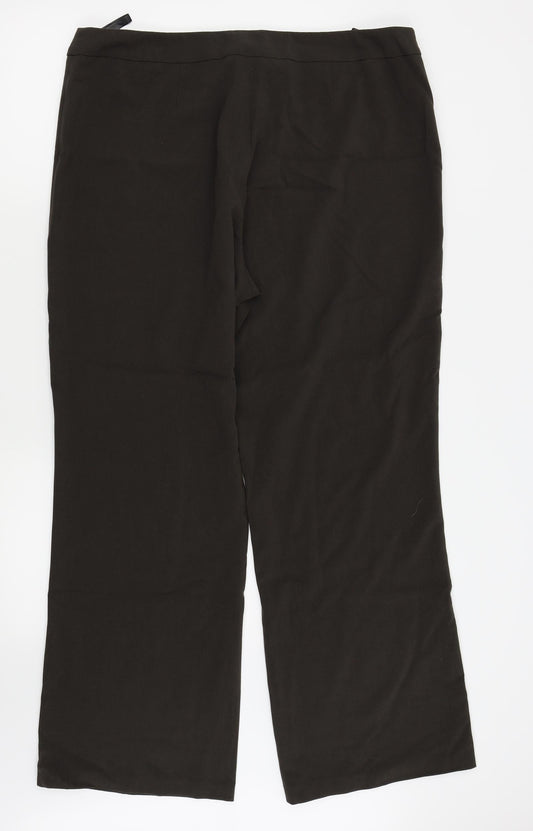 BHS Womens Green Trousers Size 18 L28 in