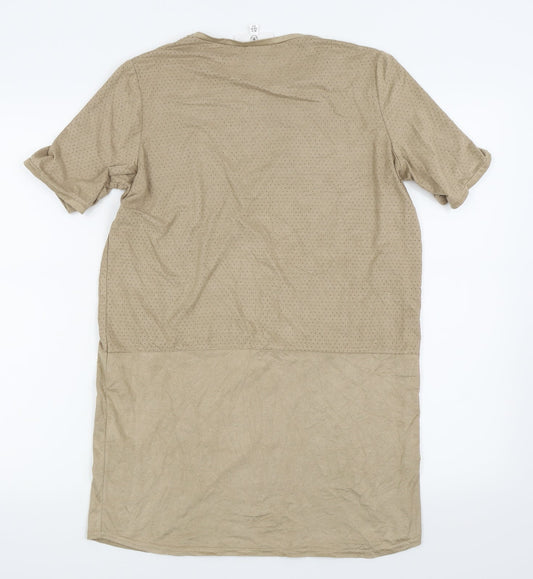Missguided Womens Beige Basic T-Shirt Size 10