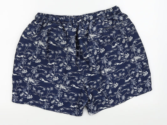 Asda George Mens Blue Floral Cargo Shorts Size XL - swim shorts