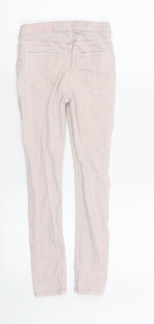 Preworn Girls Pink Jegging Trousers Size 8-9 Years