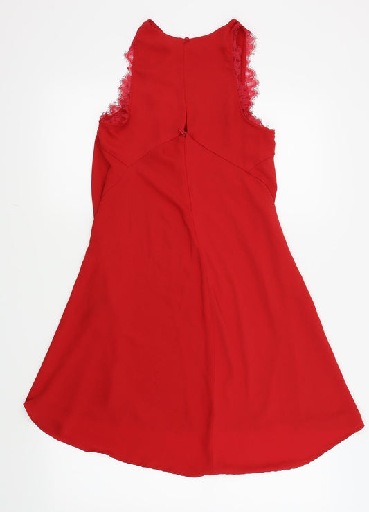 H&M Womens Red Fit & Flare Size 8