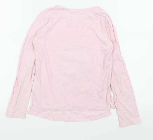 H&M Girls Pink Basic T-Shirt Size 8-9 Years