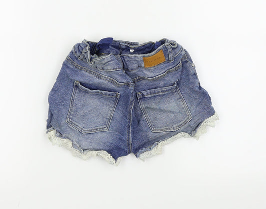 denim and co Girls Blue Hot Pants Shorts Size 11-12 Years