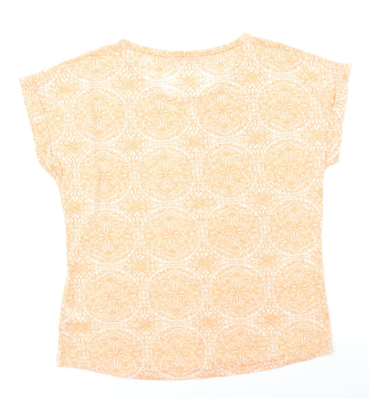 M&S Collection Womens Orange Basic T-Shirt Size 14