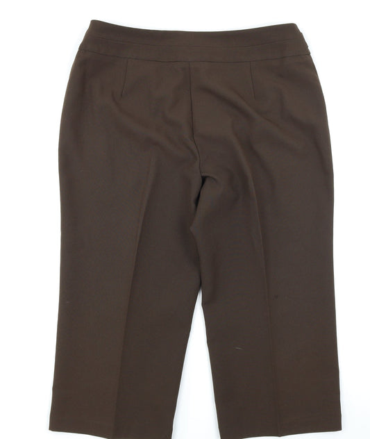 BM Womens Brown Capri Trousers Size 14 L20 in