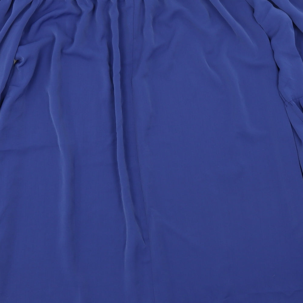 Zanzea Womens Blue Basic Blouse Size 3XL