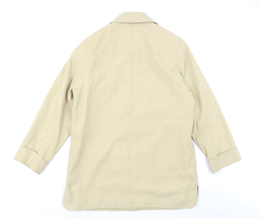 Rossetti Womens Beige Pea Coat Coat Size 12