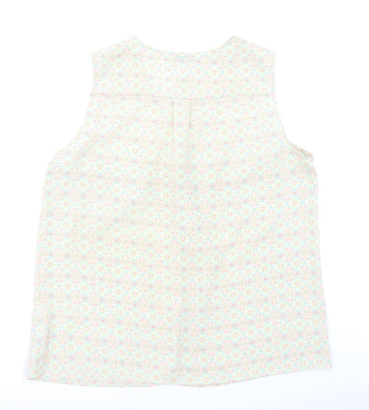 NEXT Womens Ivory Floral Basic Blouse Size 16