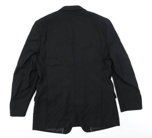 Charlton Gray Mens Black Jacket Blazer Size 42