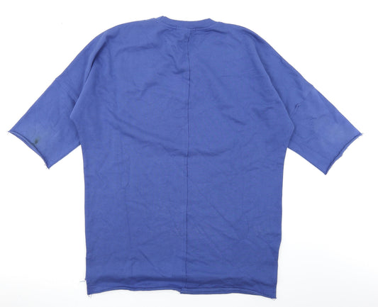 Mennace Mens Blue Pullover Sweatshirt Size M