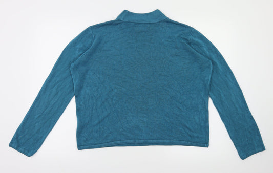 BM Womens Blue Pullover Jumper Size M