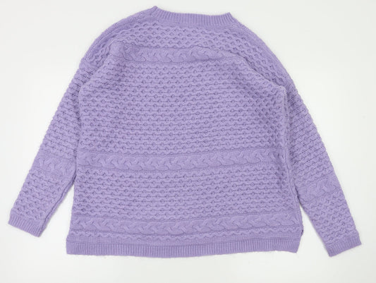 Love knitwear Womens Purple Pullover Jumper Size 14