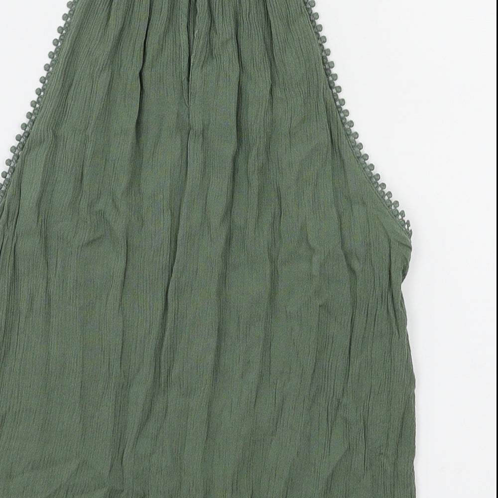 H&M Womens Green Basic T-Shirt Size 8