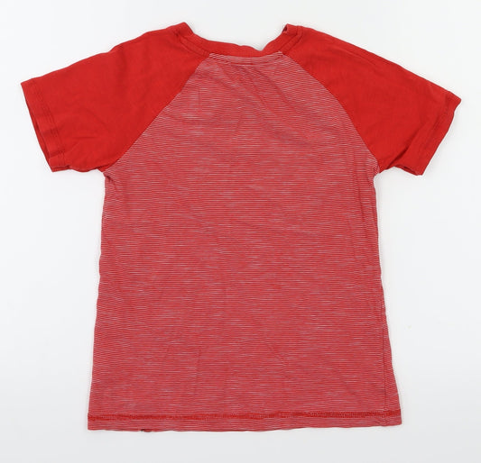 M&Co Boys Red Basic T-Shirt Size 7-8 Years