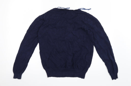 BHS Womens Blue Knit Pullover Jumper Size 12 - Butterfly