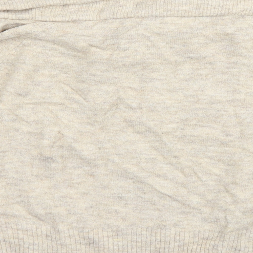 H&M Womens Beige Knit Pullover Jumper Size XS