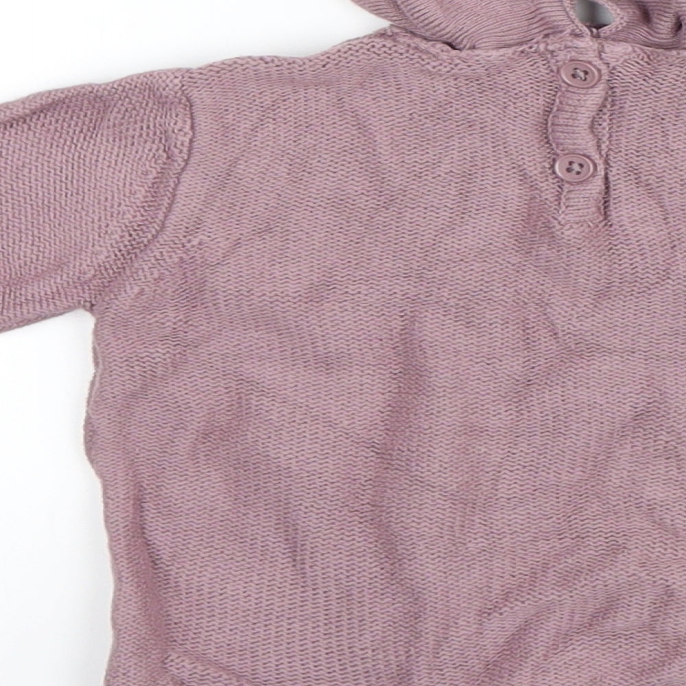 George Girls Purple Knit Pullover Jumper Size 3-6 Months - Winnie The Pooh