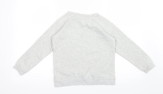 Young Dimension Girls Grey Pullover Jumper Size 7-8 Years - Butterfly
