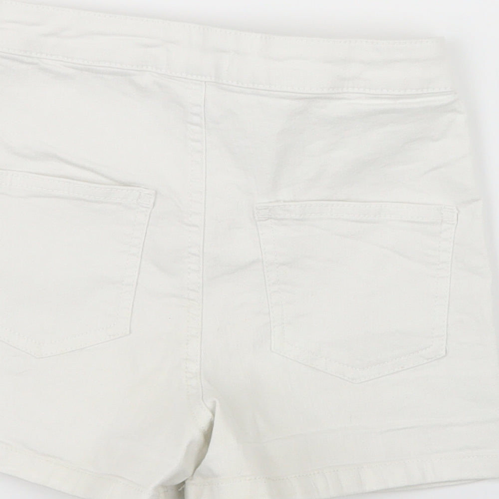 Blue Zoo Girls White Denim Boyfriend Shorts Size 10 Years