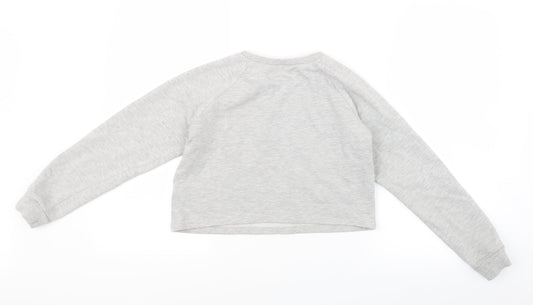 Matalan Girls Grey Pullover Jumper Size 13 Years - Cropped