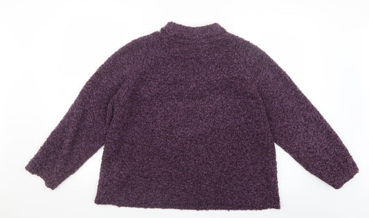 Preworn Womens Purple Knit Pullover Jumper Size 16