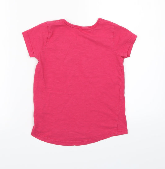 Lily & Dan Girls Pink Basic T-Shirt Size 7-8 Years
