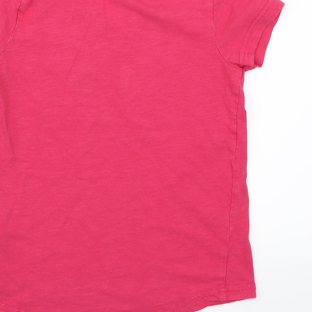 Lily & Dan Girls Pink Basic T-Shirt Size 7-8 Years
