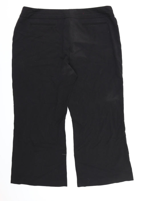 Debenhams Womens Black Rayon Dress Pants Trousers Size 20 L27 in