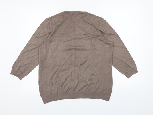 Marks and Spencer Womens Brown Knit Pullover Jumper Size 18