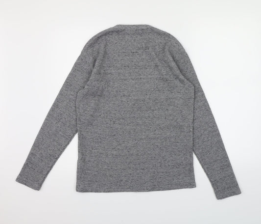 Primark Mens Grey Knit Pullover Jumper Size S