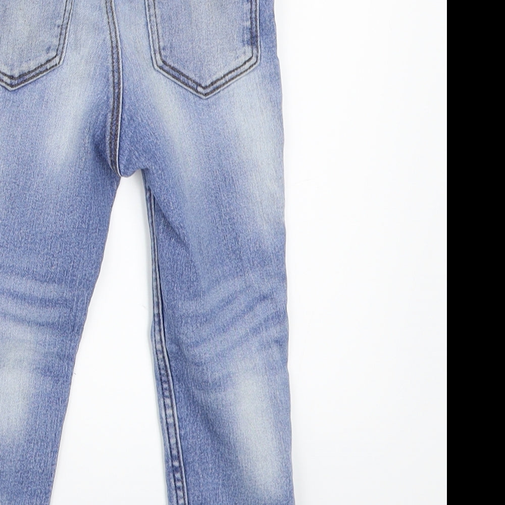 H&M Boys Blue Denim Cargo Jeans Size 12 Months