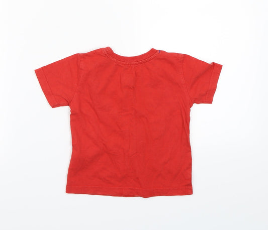 Little Rebel Boys Red Basic T-Shirt Size 24 Months - Football