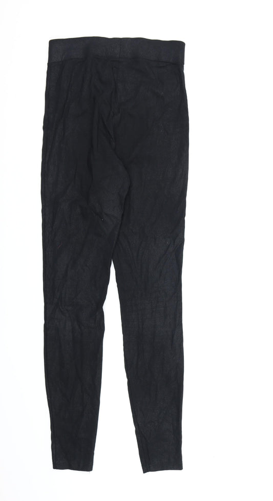 Papaya Womens Black Pedal Pusher Leggings Size 8 L28 in