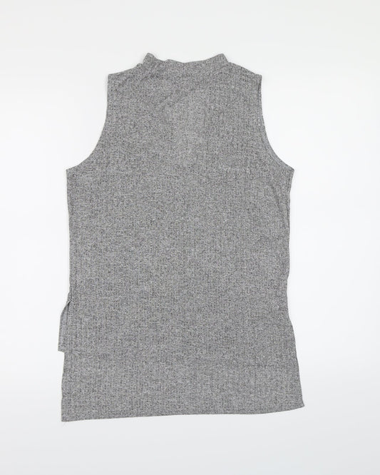 Out Of Gas Womens Grey Basic Blouse Size 8