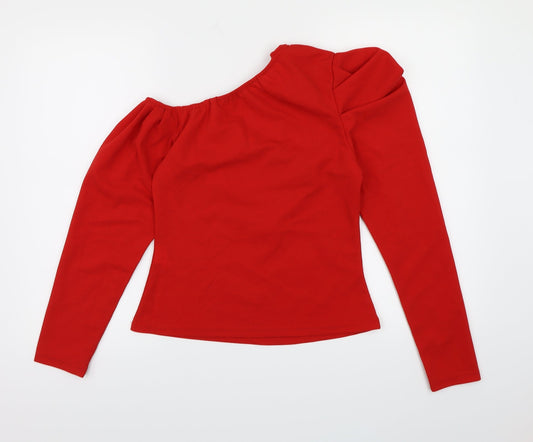 SHIEN Womens Red Basic Blouse Size XS