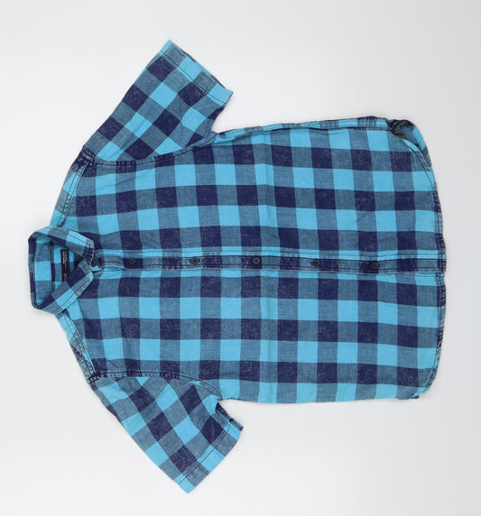 NEXT Boys Blue Check Basic Button-Up Size 9 Years