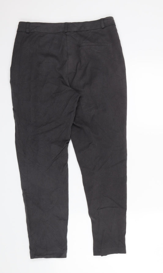 M&S Womens Grey Dress Pants Trousers Size 10 L25 in