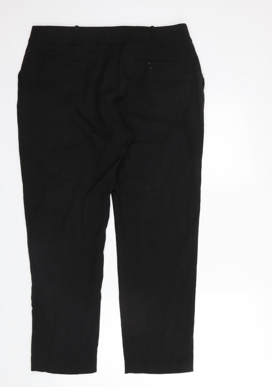 Oasis Womens Black Trousers Size 14 L28 in