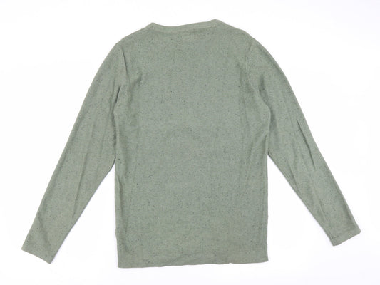 Selected Homme Mens Green Pullover Sweatshirt Size S