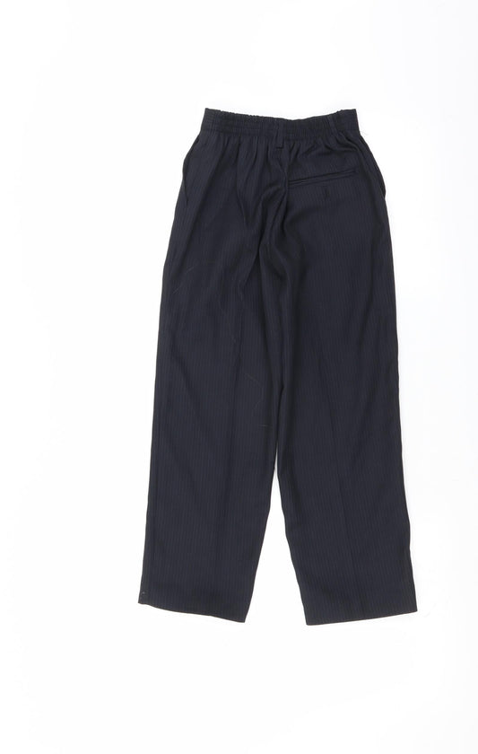 St Chiman Boys Blue Striped Trousers Size 7 Years