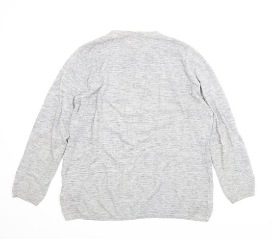 F&F Mens Grey Pullover Jumper Size XL