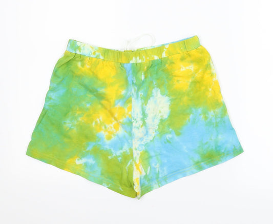 SheIn Womens Multicoloured Mom Shorts Size S - Tie Dye