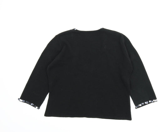 Preworn Womens Black Cardigan Jumper Size M