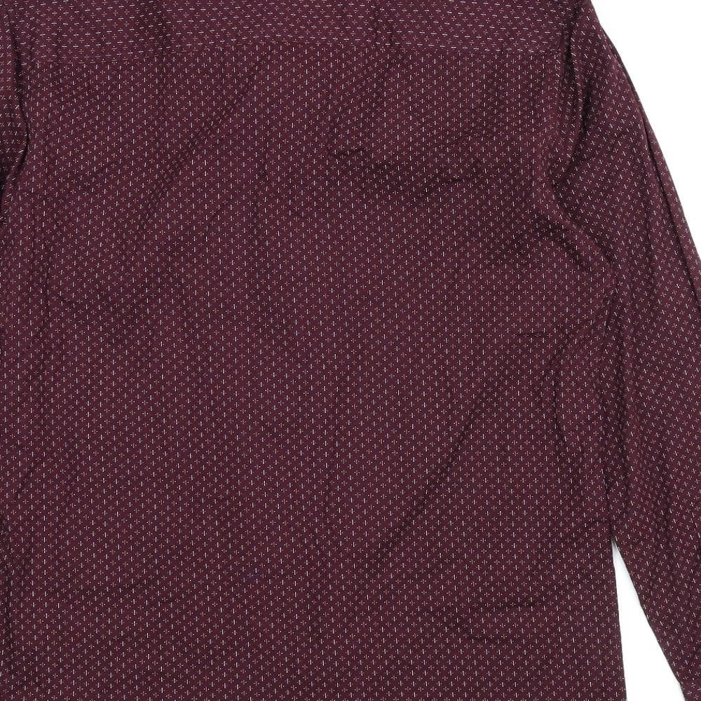 F&F Mens Purple Button-Up Size M