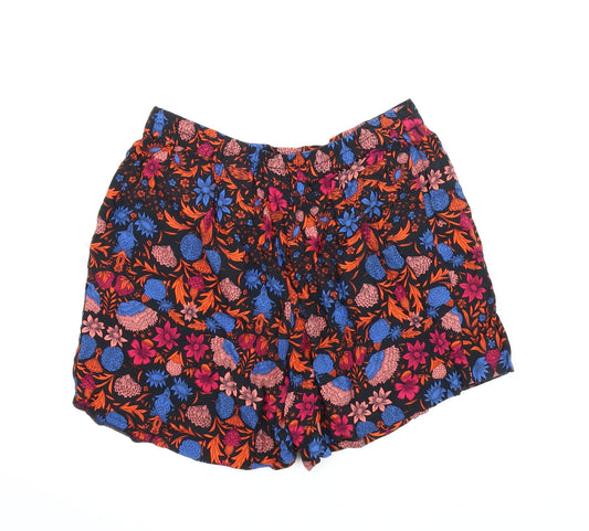 H&M Womens Multicoloured Floral Culotte Shorts Size 8