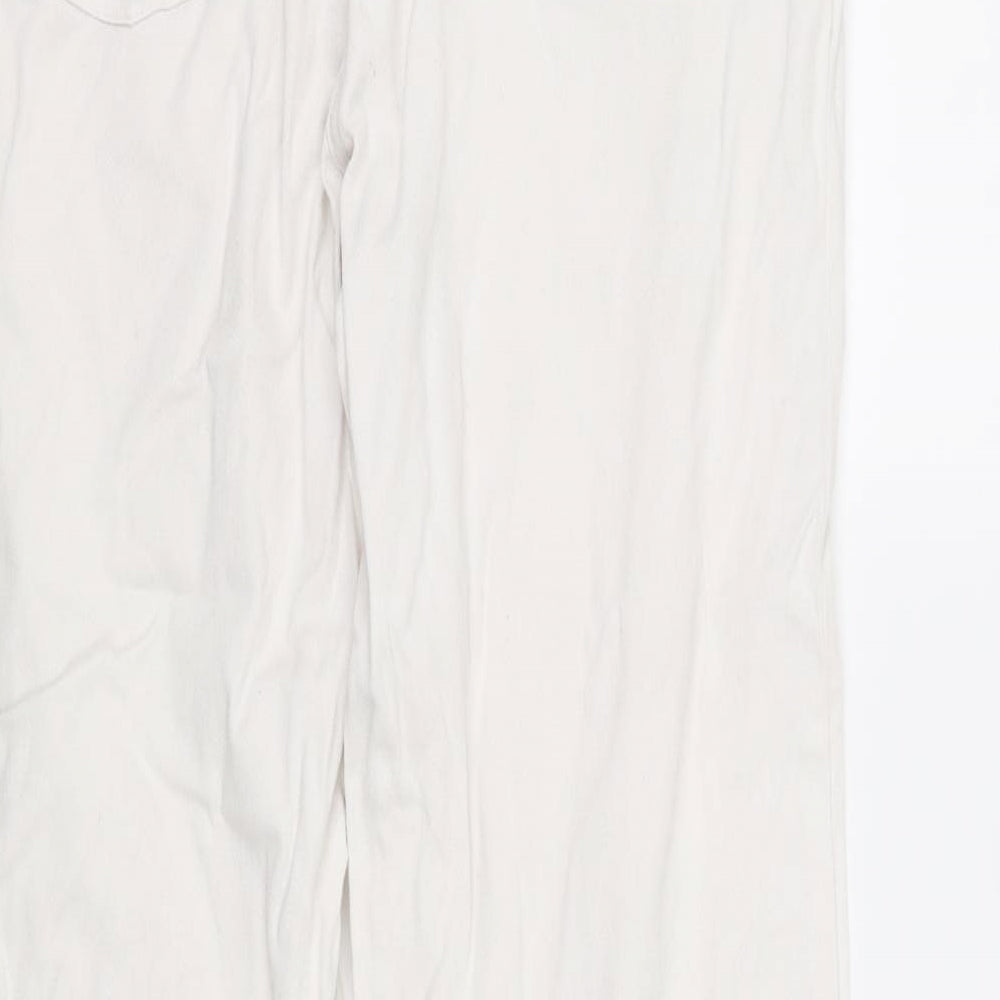 Best Basics Womens White Straight Jeans Size 14 L31 in