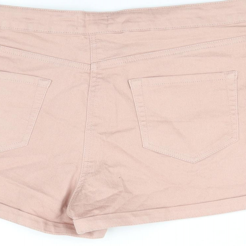 / Denim Womens Beige Cut-Off Shorts Size 16