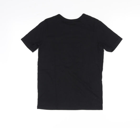 River Island Girls Black Basic T-Shirt Size 7-8 Years